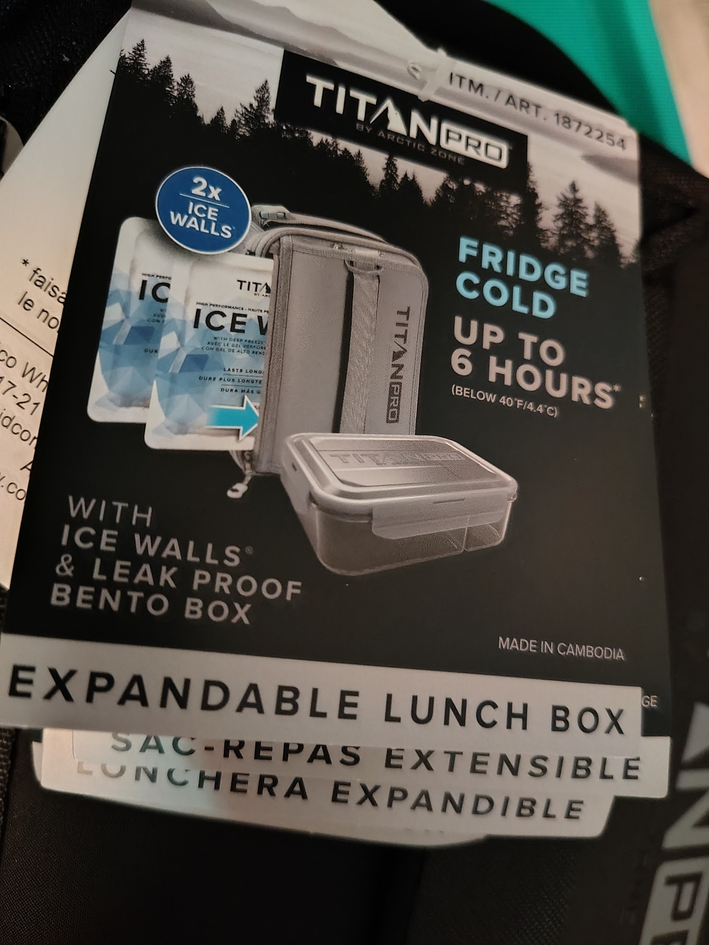 Titan Pro Expandable Lunch Box, Black In Color - Picture 2 of 6